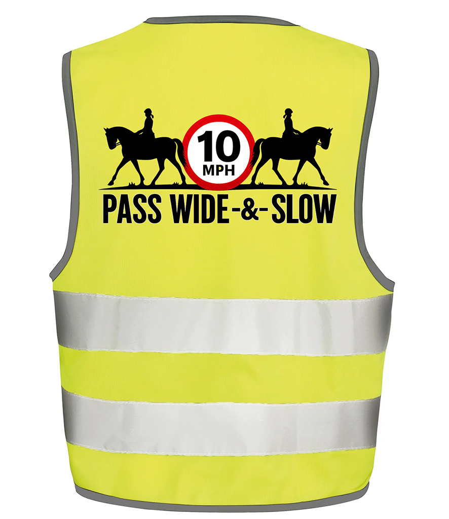 Pass Wide & Slow Rider Detail High-Vis Safety Vest